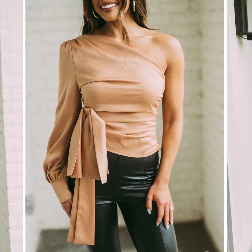 One Shoulder Bow Top
